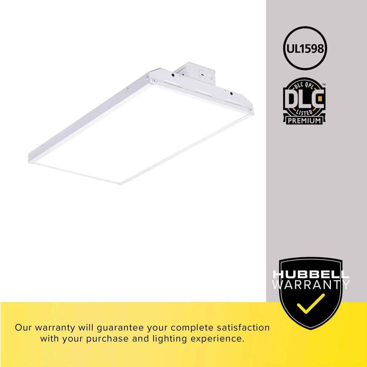 Hubbell Industrial CHB2-50LX-FA-EDU LED High Bay Light, White, 11400 lumens, 88 watts, 24 inch LED Linear High Bay, Dimmable, Frosted Acrylic Lens