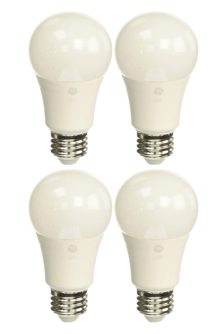 (case of 4) GE Lighting 61966 LED A19 Bulb, 9 watts, 800 lumens, 5000K Daylight, LED Light Bulb  