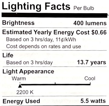(2 bulbs) GE Lighting 42184 Clear Finish Light Bulb Dimmable LED Vintage Style G40 5.5 (60-Watt Replacement), 400-Lumen Medium Base, Amber Glass