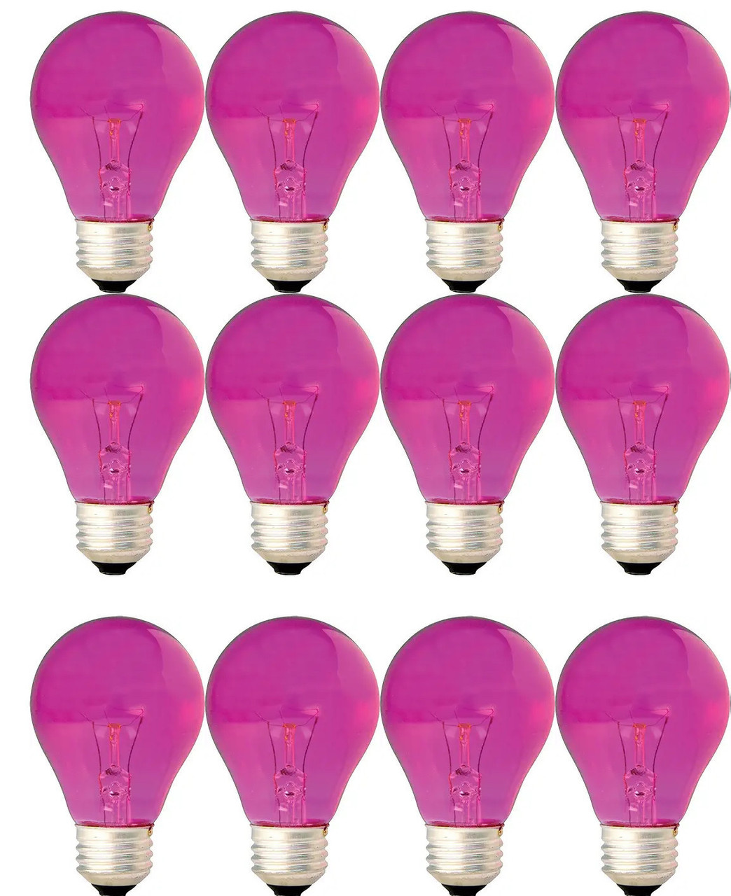 (case of 12 bulbs) GE Lighting 22730 PINK A19 classic, 25 watt 200 Lumen Specialty Pink Bulb great for Pink Party Light Bulb
