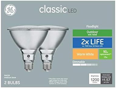 GE Classic 2-Pack 90 W Equivalent Dimmable Warm White Par38 LED Light Fixture Light Bulbs