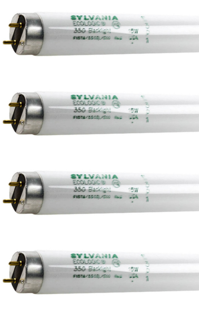 (4 pack) Sylvania 15W 18in T8 Black Light Fluorescent Tube