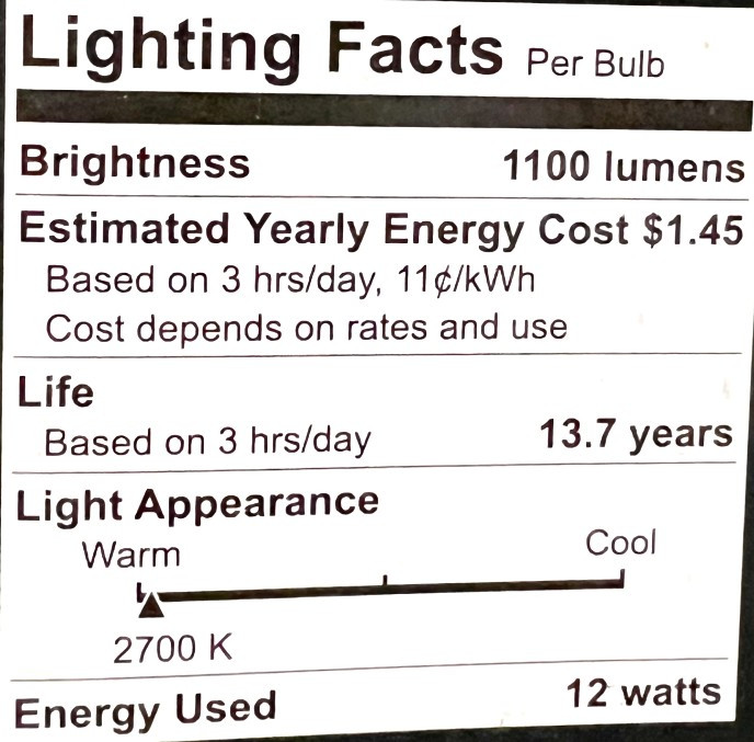 GE 65721 LED A21, 12 watt (75 watt equivalent) soft white A21, non-dimmable, LED light bulb