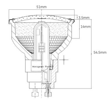 GE 85101 CMH20MR16/830/SP Constant Color PulseArc ceramic Metal Halide MR16, HID Light Bulb, 20 watt, Gx10 base, 3000K Natural White, reflector spot
