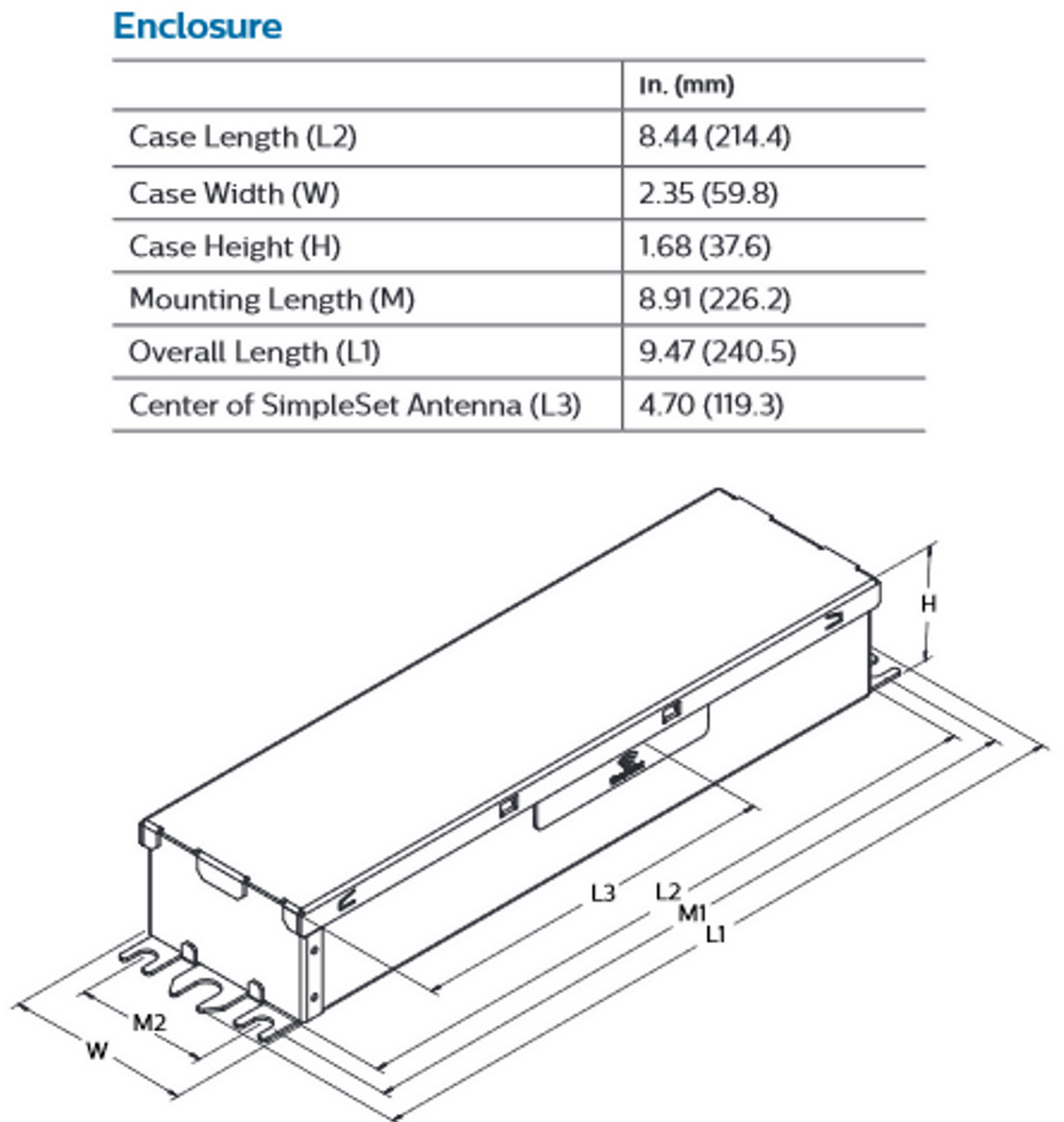 Philips Advance XI095C275V054BSF1M outdoor LED Electronic Driver, 95 watt,  0.1-2.75A, 0-10V Dimming, 120-277V