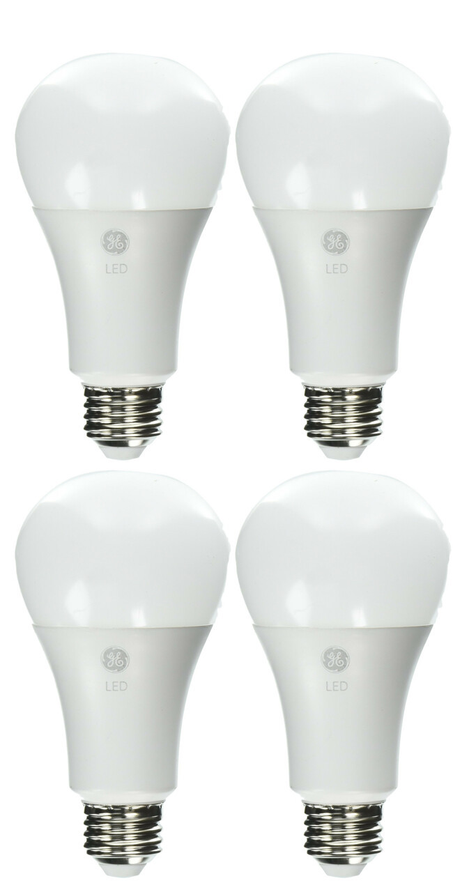 (4 bulbs) GE Lighting 65721 LED A21, 12 watt (75 watt equivalent) soft white A21, non-dimmable, LED light bulb, 1100 lumens