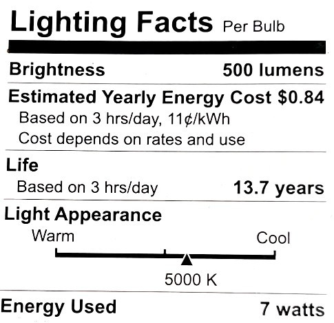 (6 bulbs) GE Lighting  45533 LED Par20 Indoor Floodlight, 7 watt, Daylight, 500 Lumens, Dimmable LED Light Bulb