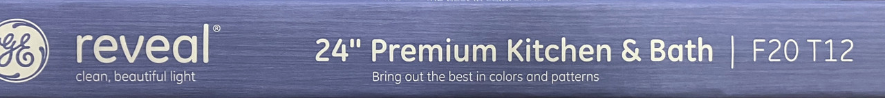 GE 79042 reveal F20T12 Fluorescent lamp, 24 inch, premium kitchen and bath, 1125 lumen, 20 watt, T12 fluoresent light bulb, HD light