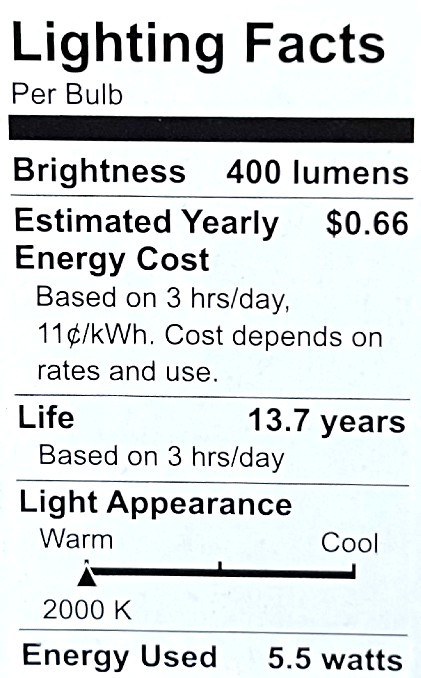 GE Lighting Vintage Style LED Globe Light Bulb, 5.5 Watts (60 Watt Equivalent) Warm Candle Light, Amber Glass, Medium Base, Dimmable (1 Pack)