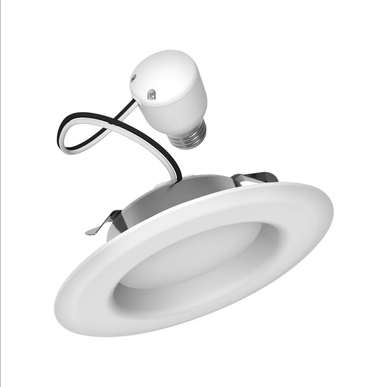 GE Refresh LED Recessed Downlight, 65 Watt Equivalent, 4 inch, RS4, White Dimmable Recessed Downlight, Energetic Daylight 5000K