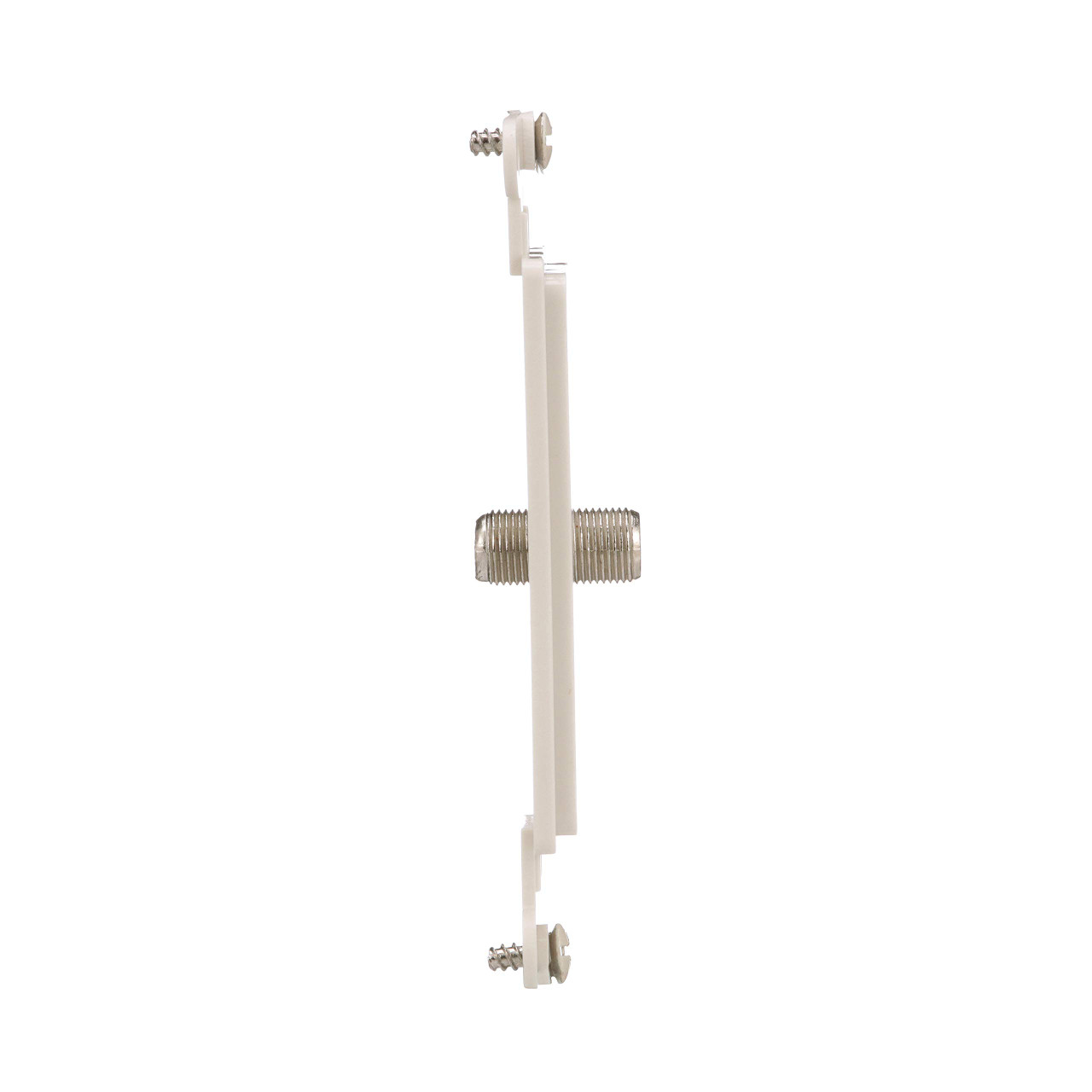 (case of 50) EATON Wiring 2162LA Single Type F Coaxial Adapter with Decorator Insert, Category 3 RJ11, RJ14, Light Almond