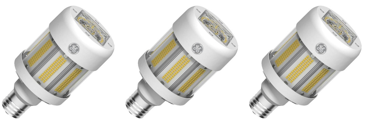(case of 3) GE 43263 LED60/2M175/740 HID replacement Corn Cob Omni Directional Mogul Screw Base (EX39), 8800 lumen 60 watt, 4000K