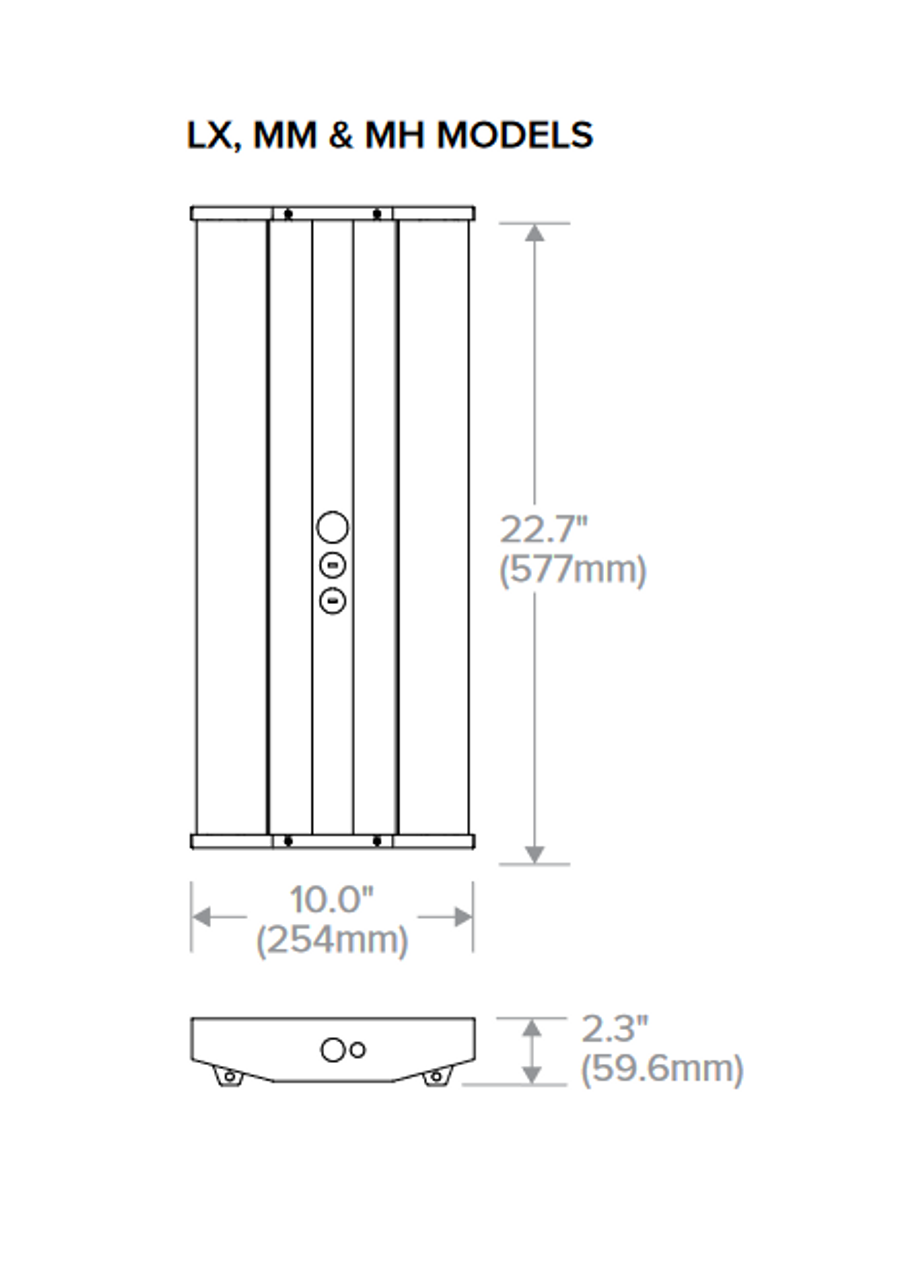 Hubbell Columbia Lighting LED Linear High Bay, 5000K, 10,500 Lumens, 74 watts, wide light distribution, 22.7 inches long, 0-10V Dimming, 2 ft LED High Bay, CLB2-50LX-W-EDU