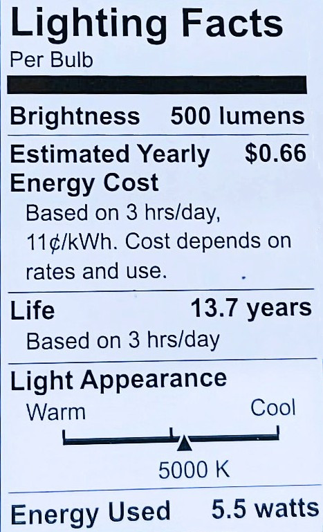 (6 bulbs) GE refresh LED Energetic Daylight LED CAC Lightbulb, candelabra base, 60 watt equivalent, Dimmable, clear finish, HD Light, LED Decorative, bent tip chandelier light bulb, 500 lumens