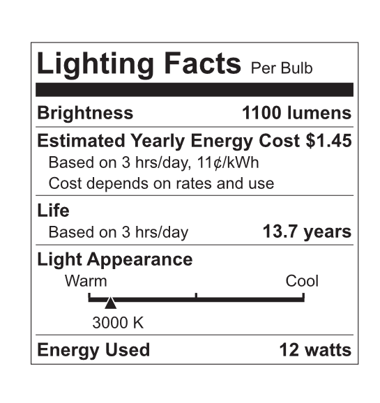 (3 bulbs) GE LED+ Motion Sensing LED Light Bulb, 12 watts, 1100 lumens, 75 watt replacement, warm white, lights automatically when motion is detected, LED A21 Light Bulb