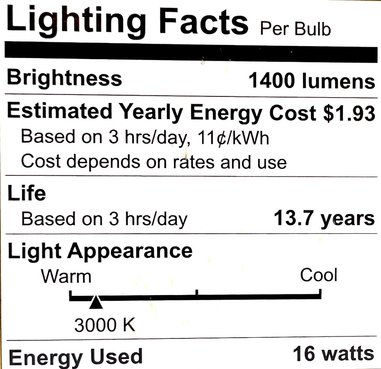 (case of 6 bulbs) GE Lighting 37644 Ultra Bright LED Par38 Indoor/Outdoor Flood Light, 16 watt, 1400 lumens,  Dimmable, Warm White