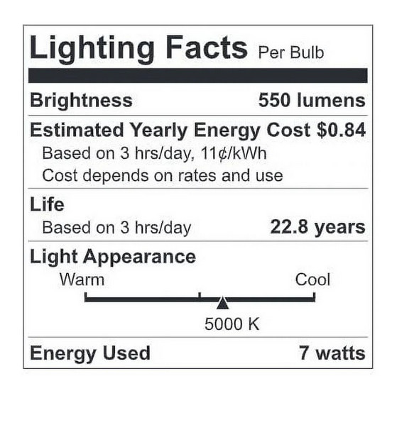 GE LED PAR20 Indoor/Outdoor Floodlight, 7 watts, 550 lumens, 5000k Daylight, Dimmable