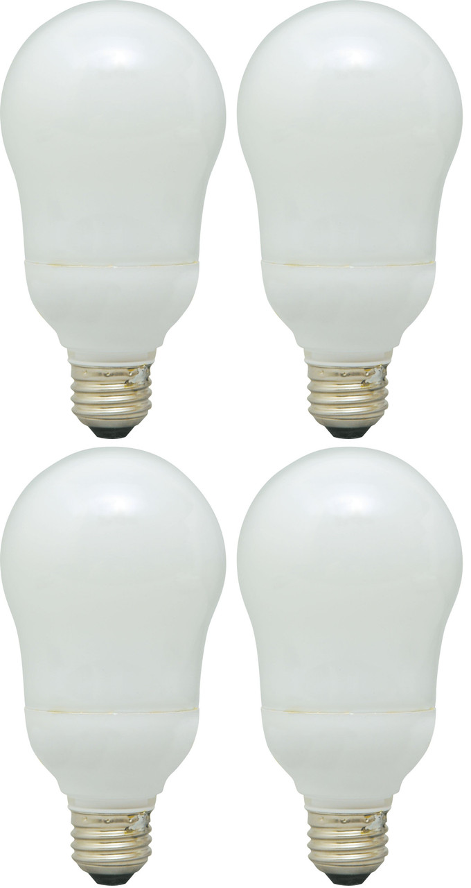 (4 bulbs) GE Lighting 89634 Energy Smart CFL 20-Watt (75-watt replacement) 1100-Lumen A19 Light Bulb with Medium Bas