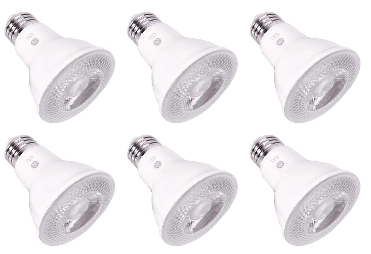 (case of 6) GE Lighting LED Lamp, 7 watt, 120 volt, PAR20, Medium Base, 500 lumens, Dimmable, 80 CRI, 2700 K