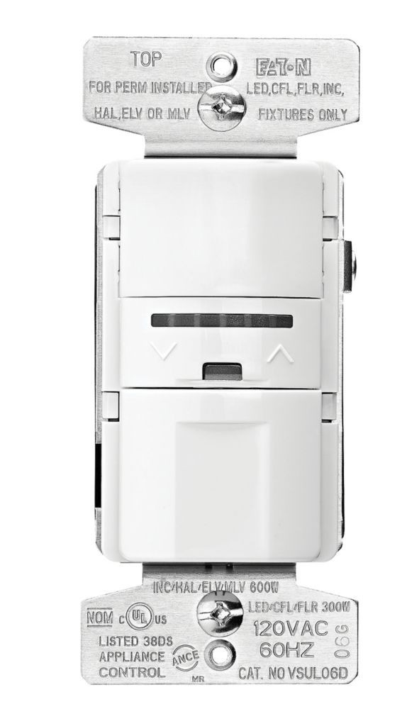 Eaton VSUL06D-C2-K-L Vacancy Sensor with Dimmer and Color Change Kit