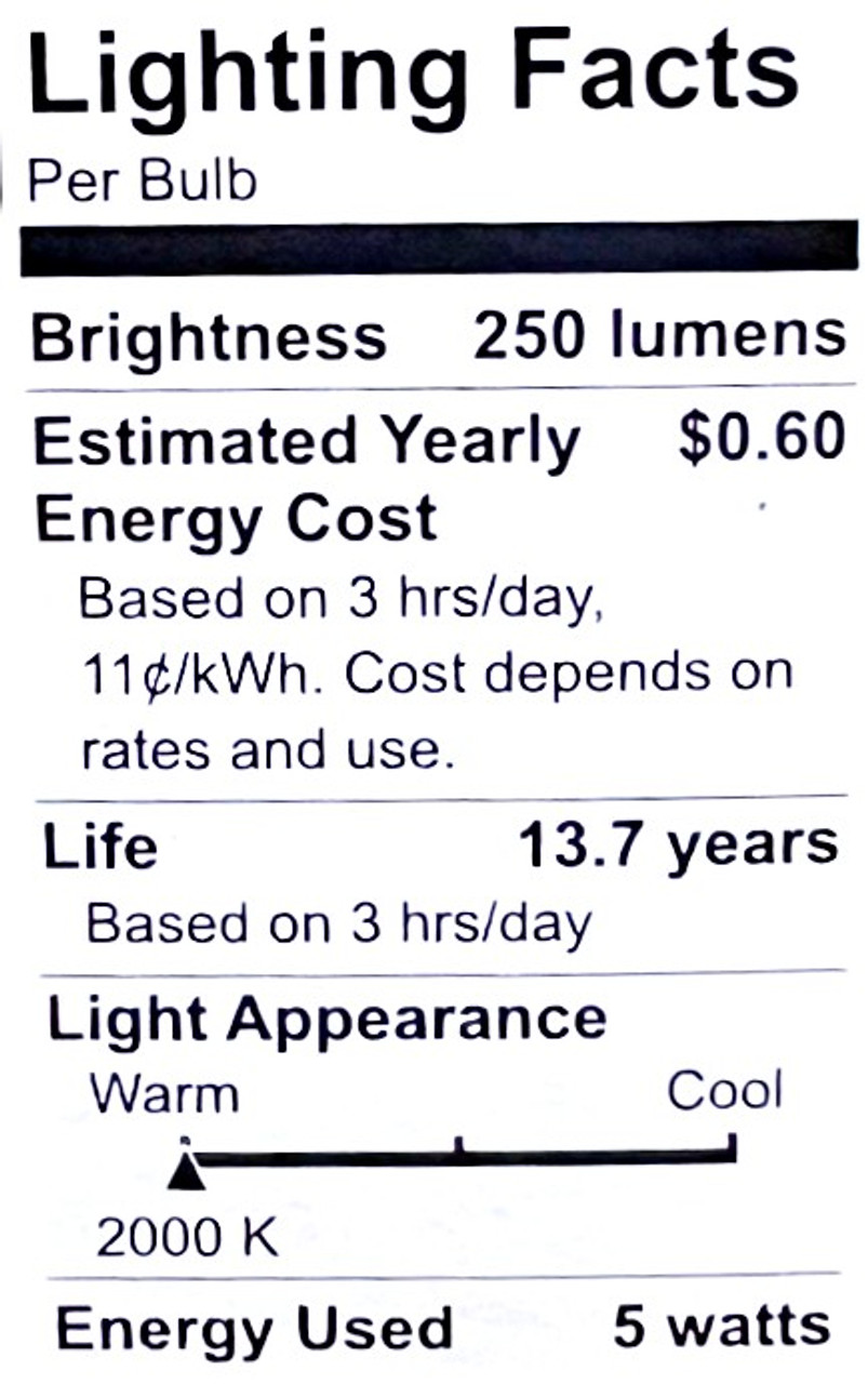 (case of 4) GE Lighting Vintage Style LED Tube Light Bulb, 5 Watts (60 Watt Equivalent) Warm Candle Light, Amber Glass, Medium Base, Dimmable, spiral filament 