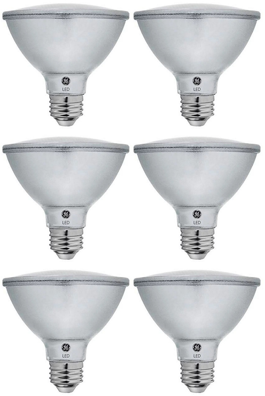 (6 bulbs) GE classic LED PAR30 Shortneck, 75 W Equivalent, Dimmable Warm White Par30 Shortneck, 11 watt, 850 lumen LED Light Bulb Indoor Spot Light