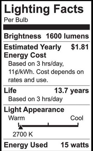 GE Lighting 15 Watt LED A19 Soft White, 1600 lumens, 100 watt replacement, Dimmable LED Light Bulb