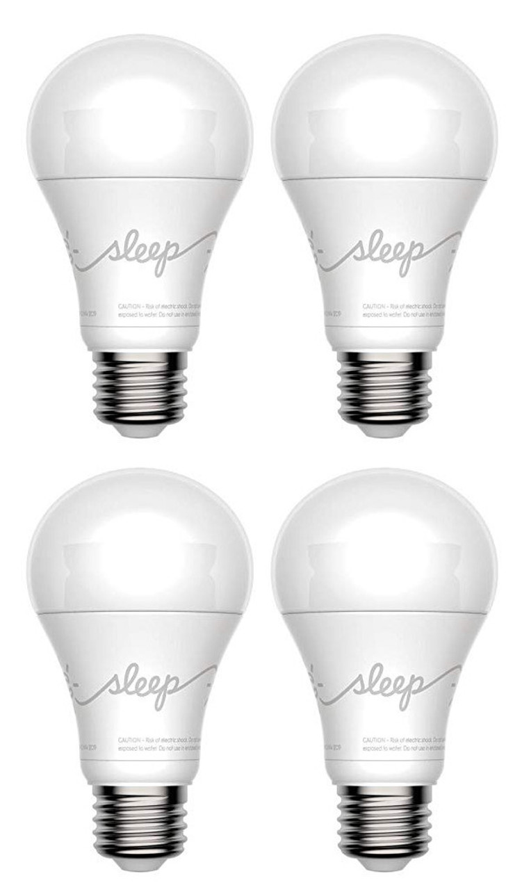 (case of 4) GE LED A19 Smart Bulb, C by GE, Sleep Smart Bulb, 3 color settings, 11 watts, 850 lumens, works with google assistant