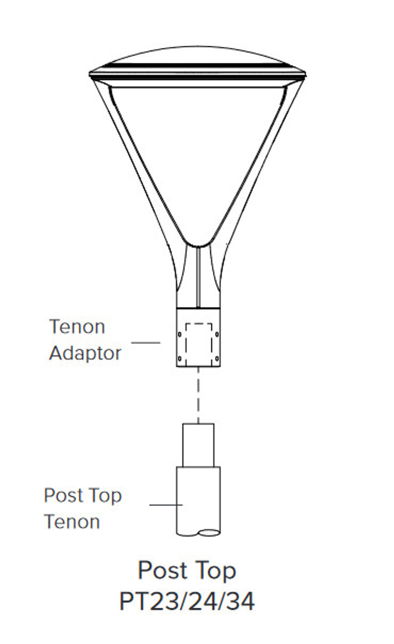 KIM Lighting 93088553 UR20 ouro Architectural area / site LED Luminaire, post top mount, 65 watt, 7000 lumens, 4000K Color Temp,  beautiful design, 120-277V with Dimming, Dark Bronze