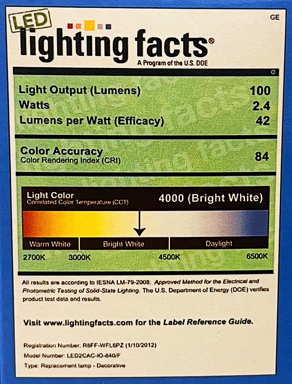 (12 bulbs) GE 65539 LED Blunt Tip candle Chandelier Light Bulb, 2.4 watt, medium base, 4000K Cool White, 100 lumens