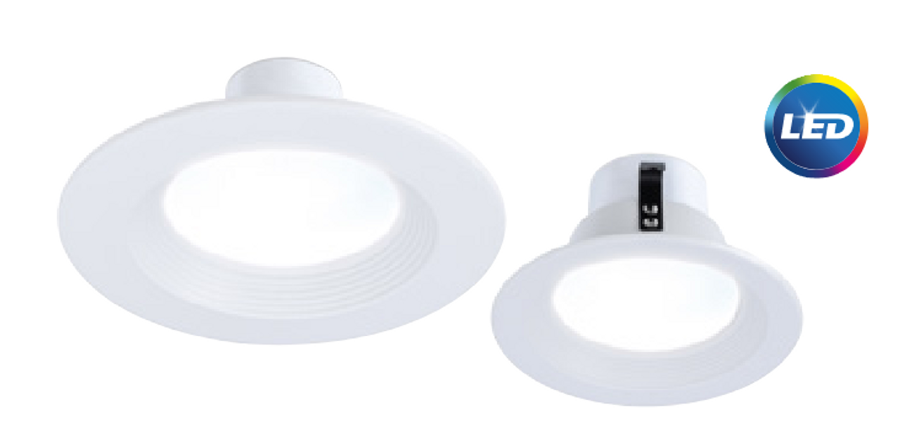 Signify Lightolier LED Retrofit Downlight, 6 inch round, 900 lumen, 10 watts, 3000K Color Temp, 120V, White