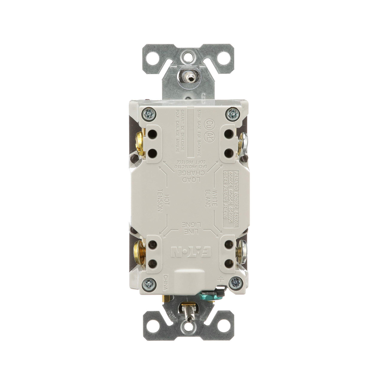 (case of 4) EATON SGF20B Arrow Hart Duplex Gfci Receptacle, 125 Vac, 20 A, 2 Pole, 3 Wire, Brown