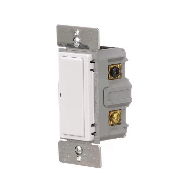 Eaton Wi-Fi Smart 15-amp Single-pole/3-way Smart Push Light Switch, White/Light Almond/Ivory, WFSW15-C2-BX-LW