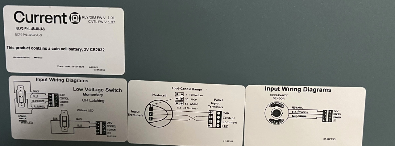 Hubbell NXP2 Series Lighting Control Panel, NXP2-PNL-48-48-U-S, 48 relay Capacity, 48 Dimming Channels, 48-30A/Single Pole Latching Relays, 120/277VAC, Surface Mount