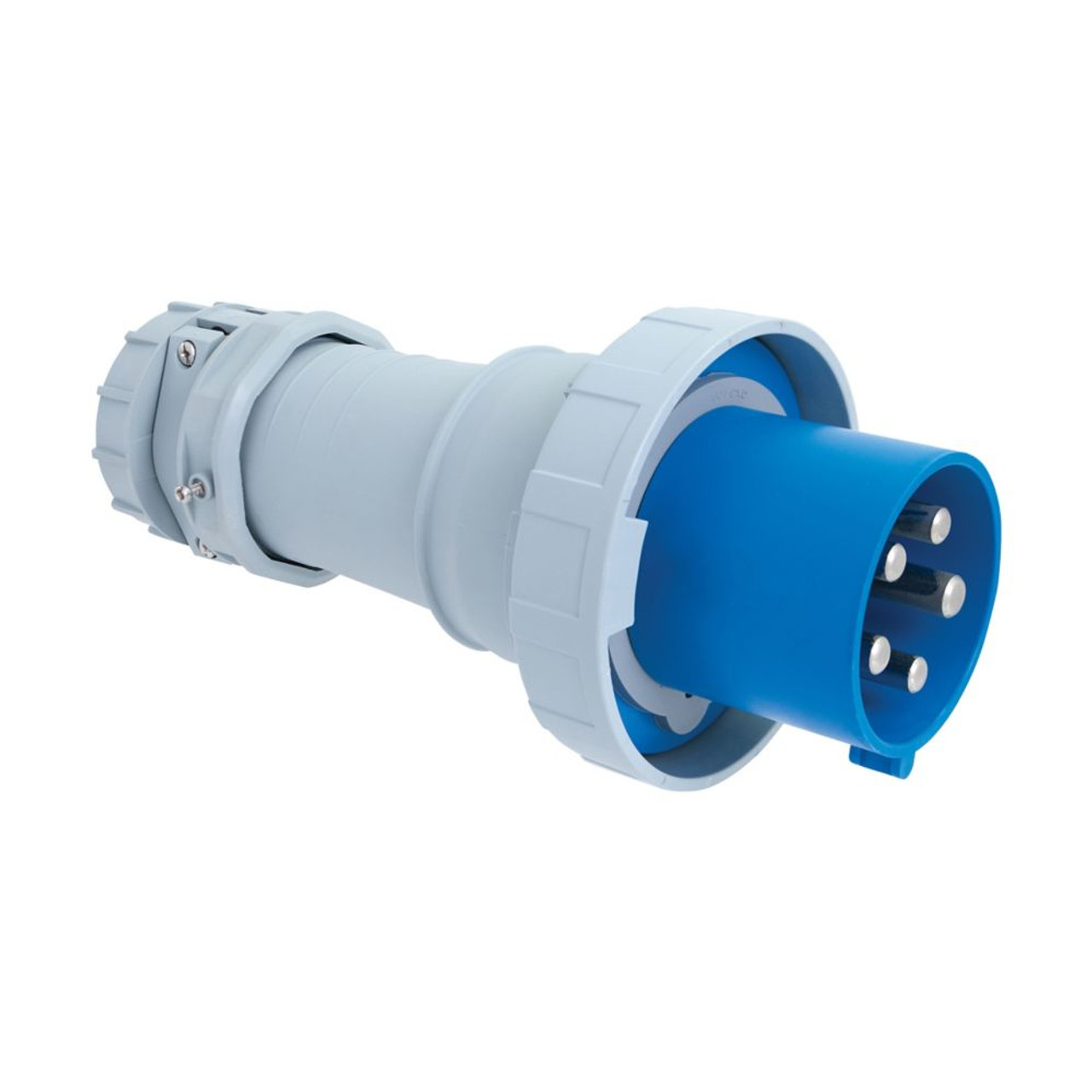 Eaton Arrow Heart Pin and Sleeve Plug Plug, AH3100P6W, 100A, 250V, 2 Pole, 3 Wire, Watertight, Blue, IP67, IP69K