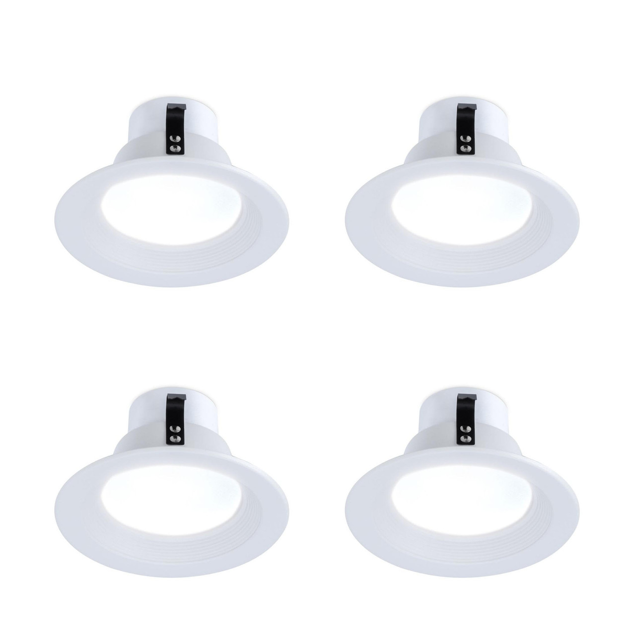 (case of 4) Lightolier LED Retrofit Downlight Kit, 4 inch round, 9 watts, 700 lumens, 3000K Natural White,  RD4R79301W, white finish