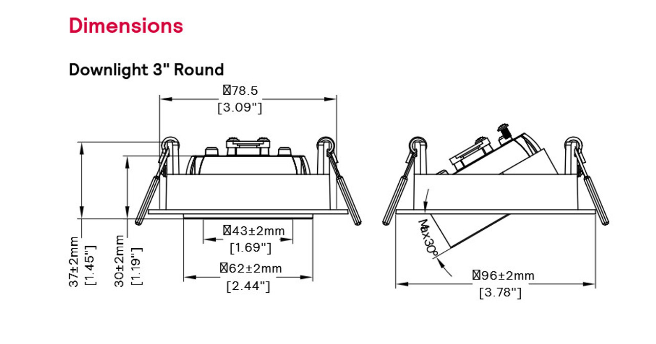 (case of 4) Philips Lightolier LED Gimbal, 3 inch round, Selectable Color Temperature, Selectable lumens, adjustable eyeball Gimbal, GB3RSLMZ10SCTUW 