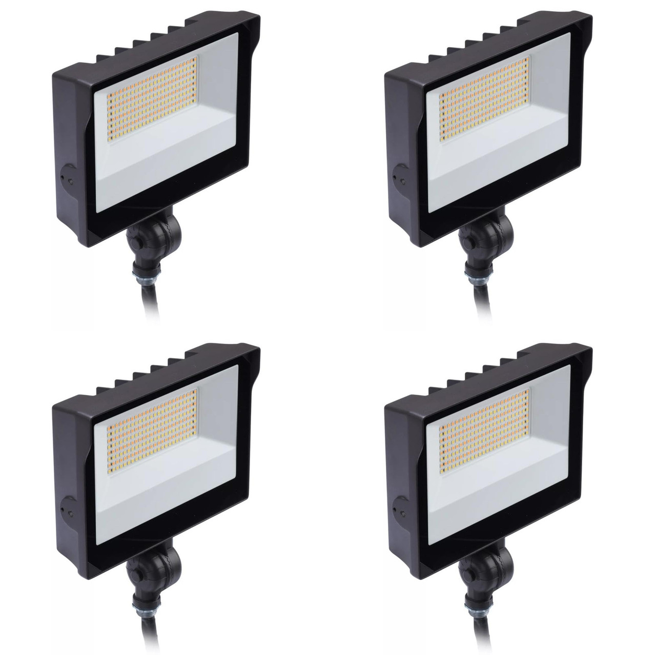 (case of 4) Signify SlimFlood LED Flood Light SF15-SCT-K-G2-10-BZ, field selectable color temperature (3000K, 4000K, 5000K), 15 watt, 2175 lumen, knuckle mount, bronze