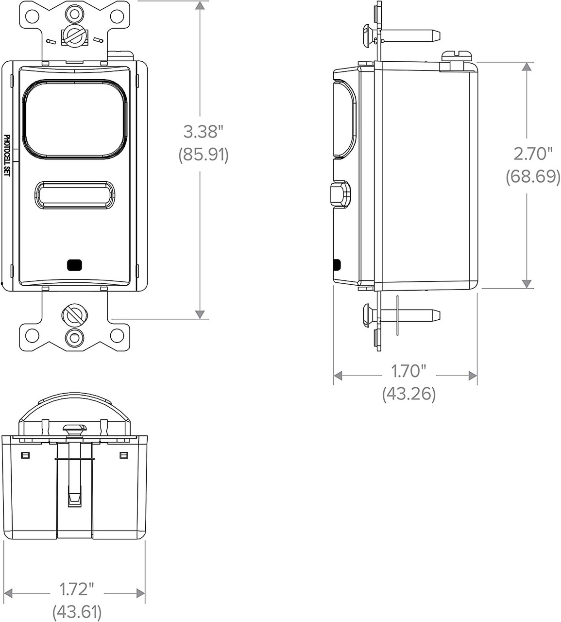 Hubbell Lighthawk Passive Infrared (PIR) Wall Switch Sensor, LHDCIRD2-G-IV, ivory,