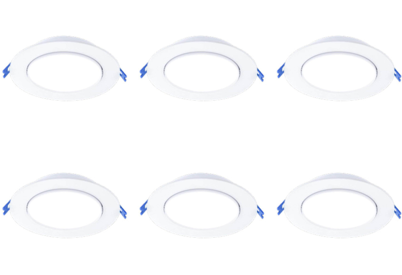 (case of 6) Lightolier LED Gimbal, 3 inch, 8 watt, 400 lumen, selectable Color Temperature, 30 degree tilt and 360 degree rotate, TRIAC dimming to 5 percent, GB3R4ESCT1W