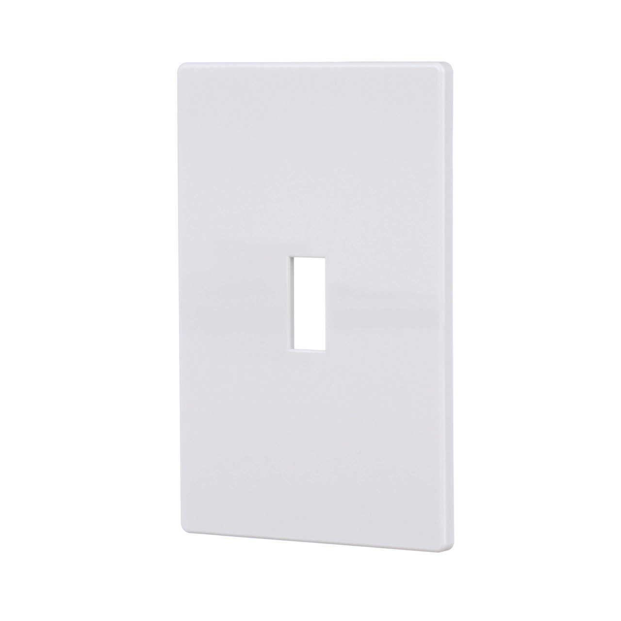 (quantity of 20) EATON PJS1W Arrow Hart PJS1W Mid Size ScrewLess Wall Plate, 1 Gang, 4-7/8 in L X 3-1/8 in W X 0.08 in T, White