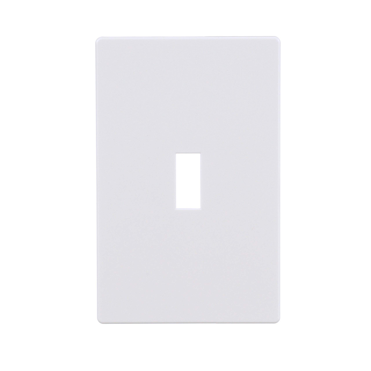 EATON PJS1W Arrow Hart Pjs1 Mid Size ScrewLess Wall Plate, 1 Gang, 4-7/8 in L X 3-1/8 in W X 0.08 in T, White