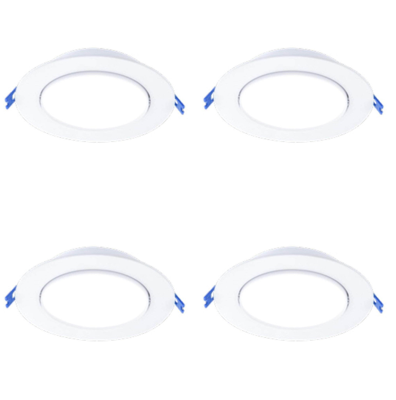 (case of 4) Signify Lightolier LED 6 inch Round Gimbal Downlight, 15 watt 1100 lumen, field selectable 5CCT (2700K, 3000K, 3500K, 4000K, 5000K), 120V, Triac Dimming, White, GB6R11ESCT1W