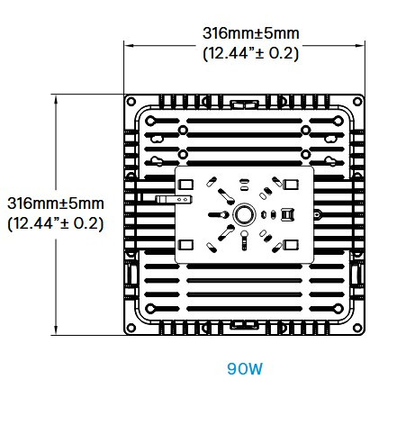 Signify Stonco Garage and Canopy LED Luminaire, Field Selectable Wattage (70w, 80w, 90w) and Color Temp (3000K, 4000K, 5000K) Outdoor LED Fixture, surface mount, 120-347V, Bronze