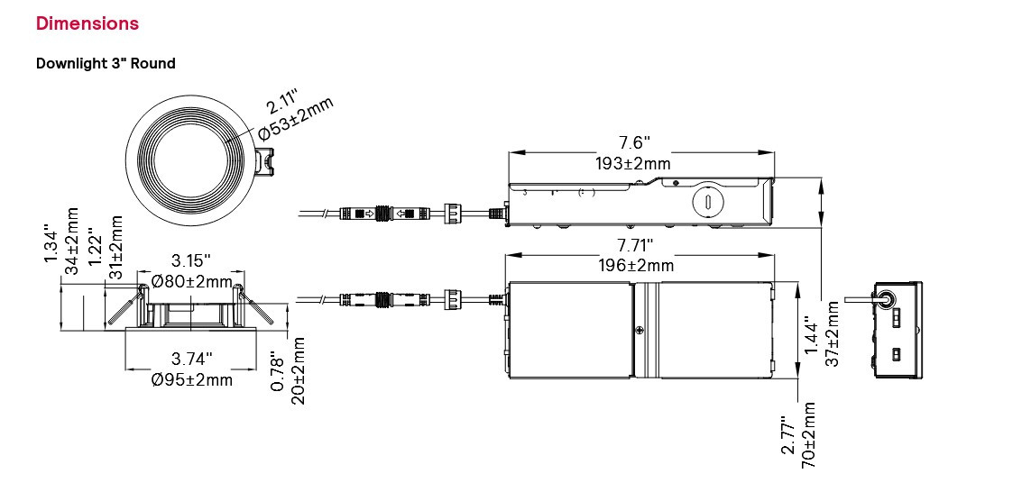 Lightolier DL3R4ESCT1W LED Recessed Can Retrofit Kit with 3 Inch Recessed Housing,  Field Selectable Color Temperature, 400 lumens, 8 watts, TRIAC Dimming