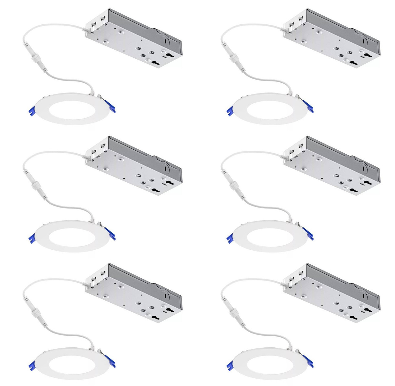 Lightolier  LED Flat Downlight, 3 inch round, 400 lumen, 8 watts, Field Selectable Color Temperature, Wafer Thin half inch, TRIAC Dimming