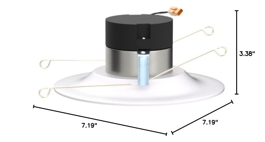 Halo 5 inch and 6 inch Integrated LED Recessed Retrofit Downlight Trim, 90 CRI, Title 20 Compliant, 3000K Soft White Recessed Light