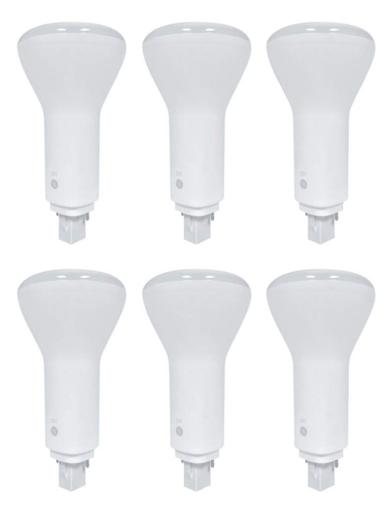 (case of 6) GE 93002 2 pin plug-in LED lamp, Frosted Glass, 2700K (warm white), G24d Base