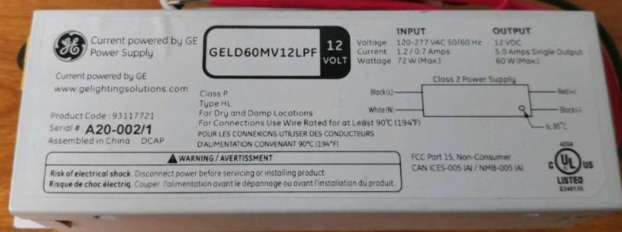 GE LED Driver 93117721