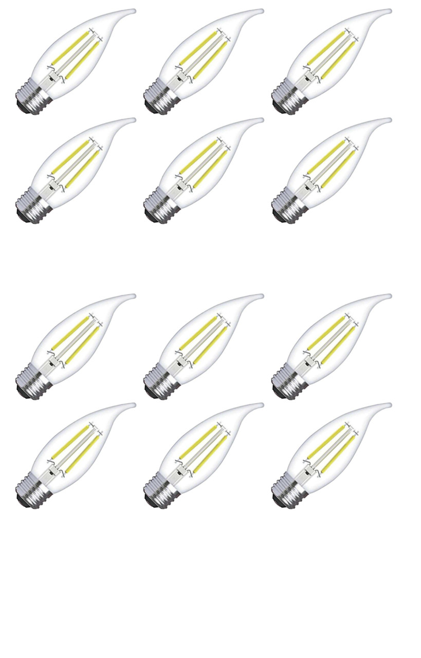 (12 pack) GE 75914 Vintage Style LED 40 watt equivalent Decorative CAM bulb candle shaped LED bulb
